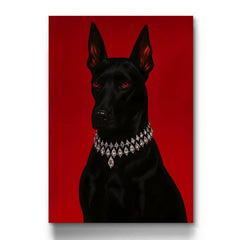 Regal Black Doberman in Diamond Collar
