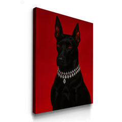 Regal Black Doberman in Diamond Collar