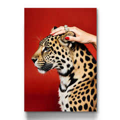 Leopard Profile with Jeweled Hand