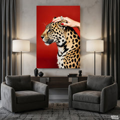 Leopard Profile with Jeweled Hand