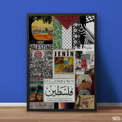 Beautiful Artwork Of Palestine With Arabic Text | Islamic Poster Wall Art