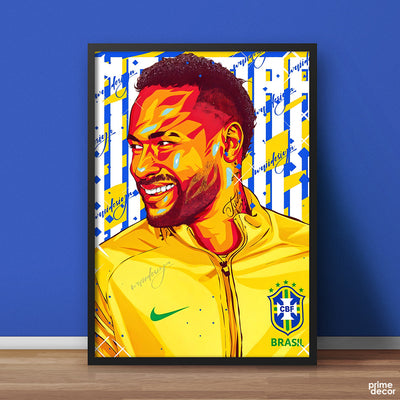 Abstract Artwork Of Neymar Jr | Sports Poster Wall Art