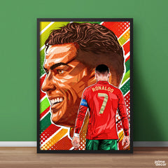 Abstract Artwork Of Cristiano Ronaldo | Sports Poster Wall Art
