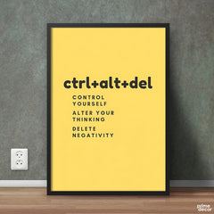 Ctrl Alt Delete Poster Wall Art