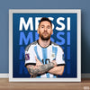 Lionel Messi with Typography Background | Sports Poster Wall Art