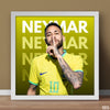 Neymar Jr with Typography Background | Sports Poster Wall Art