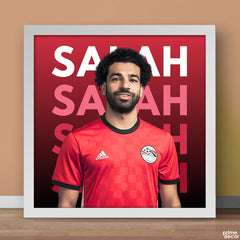 Mohamed Salah with Typography Background | Sports Poster Wall Art