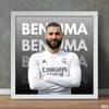 Karim Benzema with Typography Background | Sports Poster Wall Art