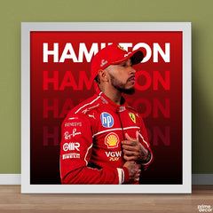 Top F1 Formula Racing Players with Typography Background (6 Panel) Sports Wall Art