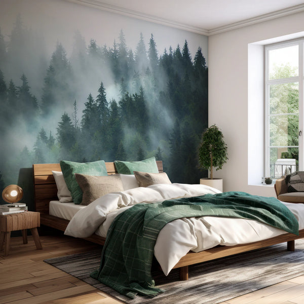 The Misty Forest | Nature Wallpaper Mural