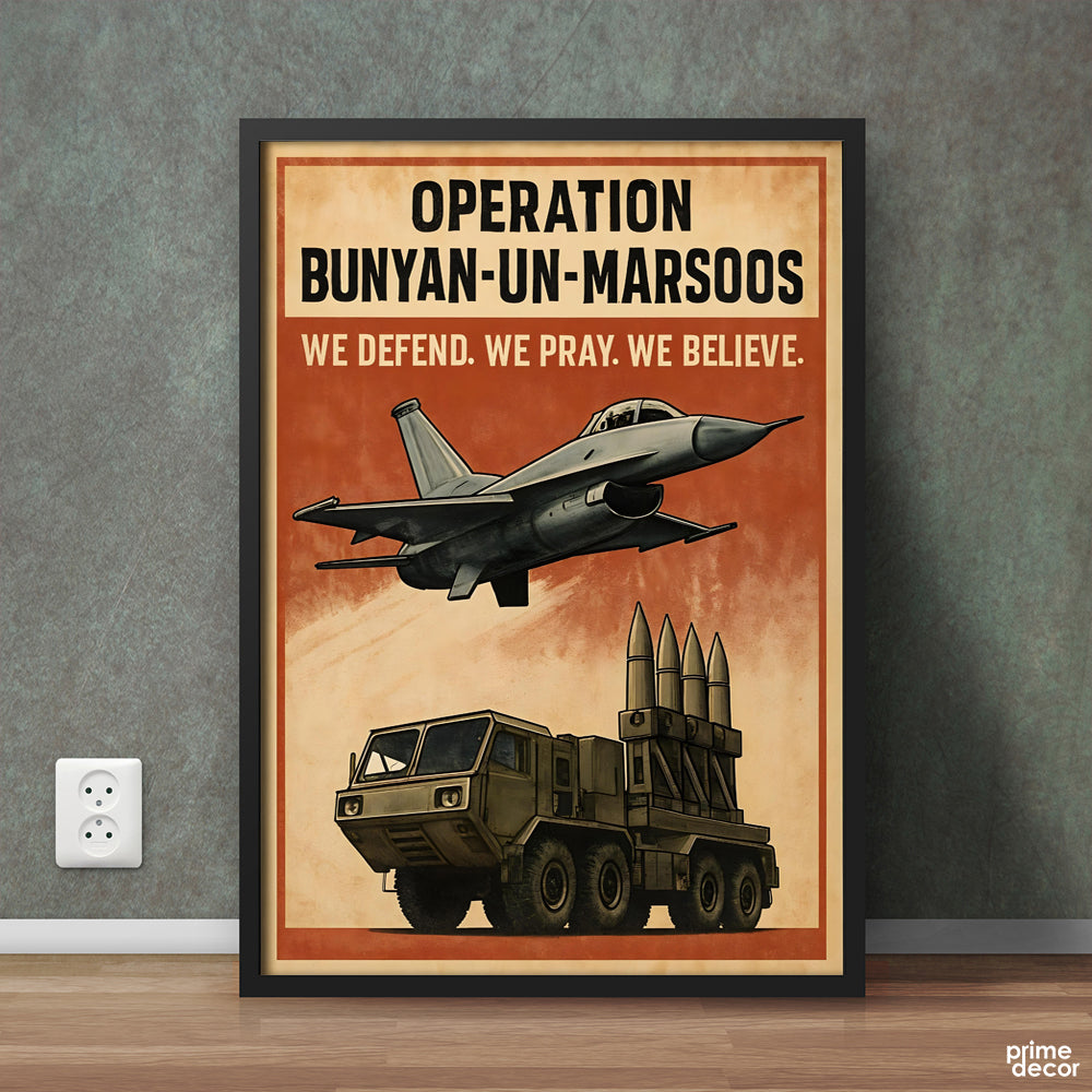 Operation Bunyan-un-Marsoos 2025 Pakistan Army | Army Poster Wall Art ...