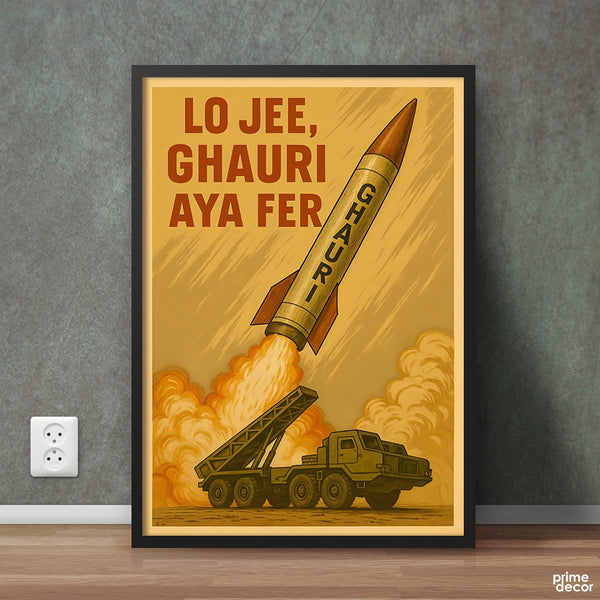 Lo Jee, Ghauri Aya Fer | Pak-Ind War 2025 | Army Poster Wall Art