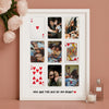 Ace of My Heart Cards Style Pictures with Names (Single Panel) | Customised Wall Art