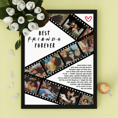 Best Friends Forever Film Style Pictures with Text (Single Panel) | Customised Wall Art