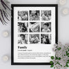 Family Pictures with Definition B&W Style (Single Panel) | Customised Wall Art