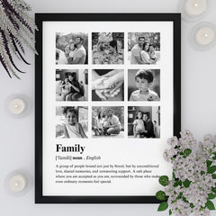Family Pictures with Definition B&W Style (Single Panel) | Customised Wall Art