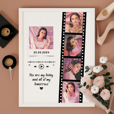 Polaroid & Camera Film Style Pictures with Text(Single Panel) | Customised Wall Art