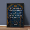It's Your Road And Yours Alone | Pearls of Rumi | Quotation Poster Wall Art
