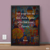 Set Your Life on Fire | Pearls of Rumi | Quotation Poster Wall Art