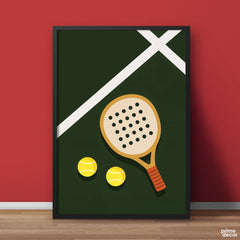 Padel Tennis Minimalist Court | Sports Poster Wall Art