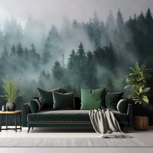 The Misty Forest | Nature Wallpaper Mural