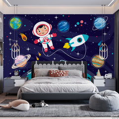 Little Astronaut Cosmic Adventure | Kids Wallpaper Mural