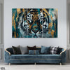 Bengal Tiger Dangerous Look (3 Panel) Animal Wall Art