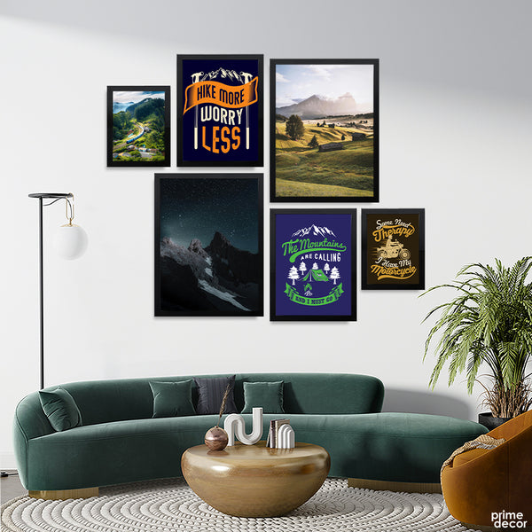 Hike More Worry Less (6 Panel) Travel Wall Art