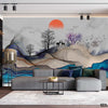 Distorted Style Dunes Landscape | Nordic Wallpaper Mural
