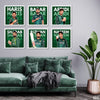 Pakistan Cricket Team with Typography Background (6 Panel) Sports Wall Art