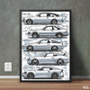 Toyota Supra Generations | Cars Wall Art On Sale