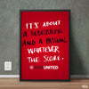 It's About A Dedication Manchester United Quote | Motivational Wall Art