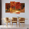 Beautiful Autumn Evening View (4 Panel) Nature Wall Art