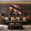 Playing the Keys Digital Painting (Single Panel) Square Wall Art