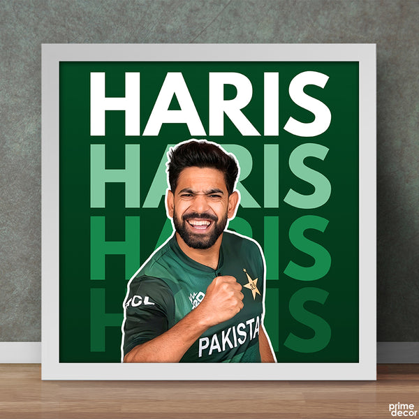 Pakistan Cricket Team with Typography Background (6 Panel) Sports Wall Art
