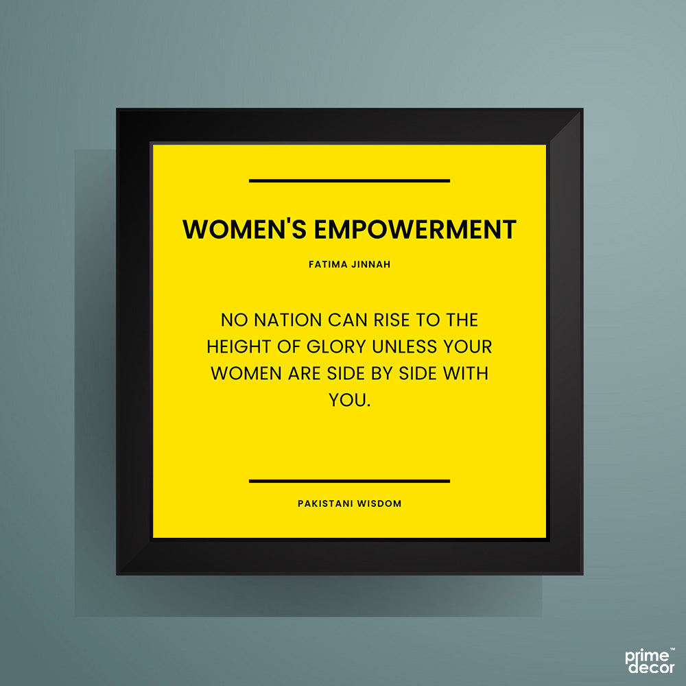 Pakistani Wisdom Quotes Black & Yellow (9 Panel) Motivational Wall Art - Prime Décor