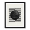 Black & Grey Moon With Lines | Abstract Office Artwork #003