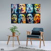 Abstract Color Women Faces Artwork (Single Panel) Abstract Wall Art