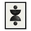 Black & Grey Geometric Moon Shape | Abstract Office Artwork #004