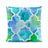 Blue & Green Watercolor | Abstract Cushion #005