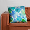 Blue & Green Watercolor | Abstract Cushion #005