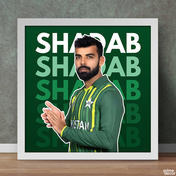 Pakistan Cricket Team with Typography Background (6 Panel) Sports Wall Art
