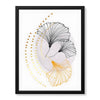 Black & Gold Line Flowers | Abstract Floral Artwork #006