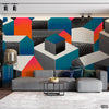 Bricks Style Architectural Geometric Shapes | Office Wallpaper Mural