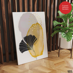 Black Grey & Gold Line Flowers | Abstract Floral Artwork #008 - Prime Décor