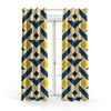 Blue & Yellow Hexagonal Pattern | Abstract Curtains #105