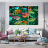 Colourful Blooming Poppies In Autumn Field (3 Panel) Floral Wall Art