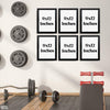 Be A Warrior Motivational Gym Artwork (6 Panel) Gym Wall Art