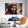 Abstract Artwork Of A Man In Cultural Turban (Single Panel) Nature Wall Art
