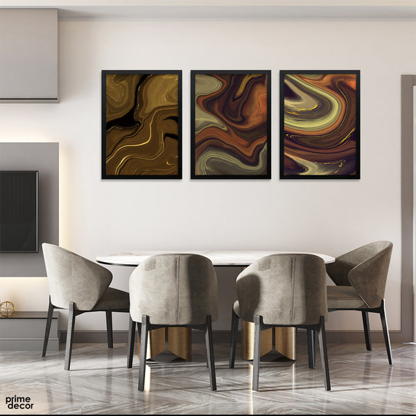 Beautiful Abstract Colorful Design (3 Panel) Abstract Wall Art - Prime Décor